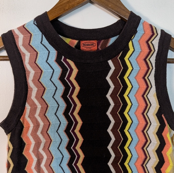 Missoni X Target Knit Chevron Print Sleeveless Mini Sweater Dress - Picture 3 of 6